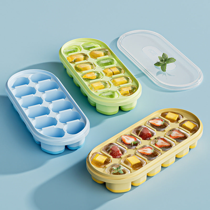 Large Capacity With Lid Easy To Take Off Ice Tray Household Ice Storage Ice Maker