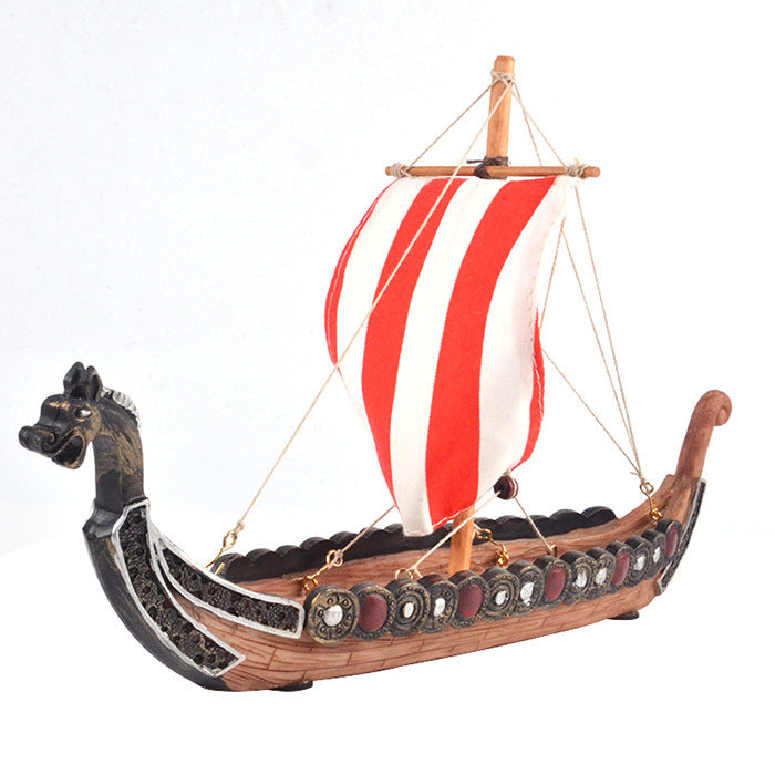 Home Furnishings With Sail Dragon Boat Incense Device Interior Decoration