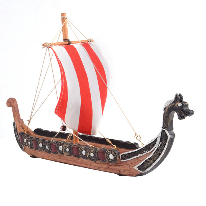 Home Furnishings With Sail Dragon Boat Incense Device Interior Decoration