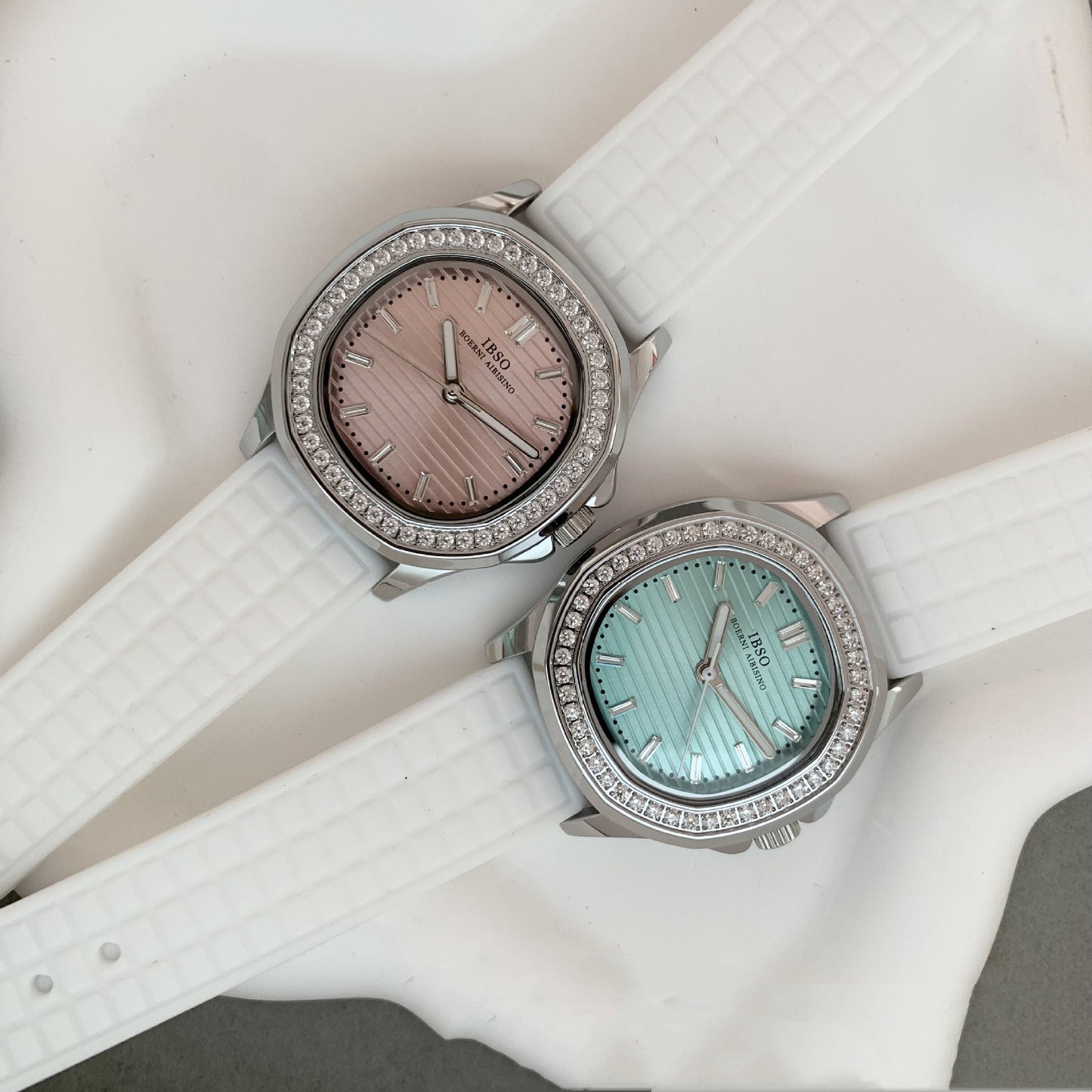 IBSO New Women's Watch Silicone Watch Women's Diamond