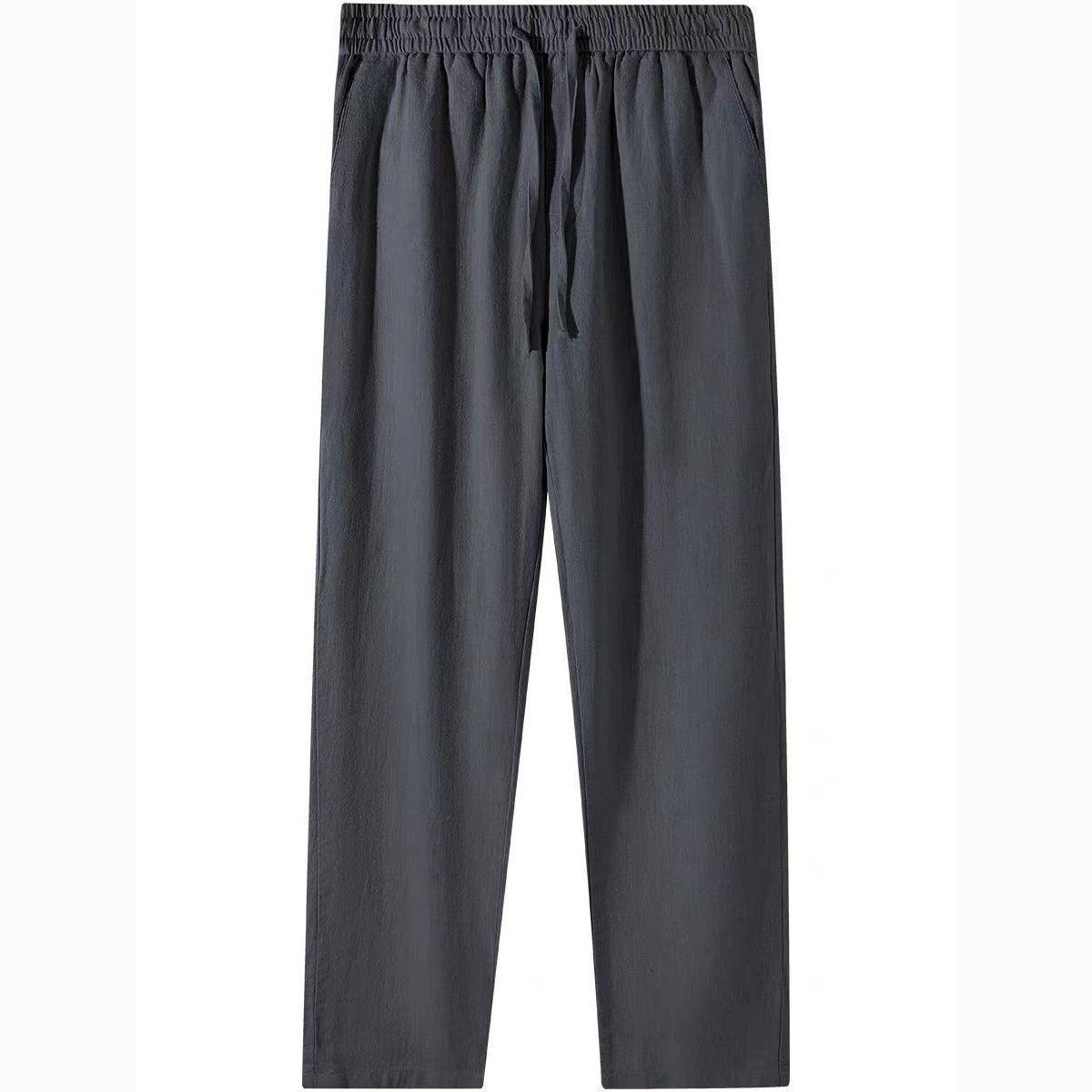 Men's Ramie Loose Straight Casual Pants