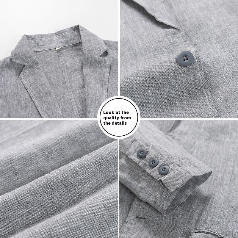 Linen Loose Plus Size Suit Men's Casual Jacket