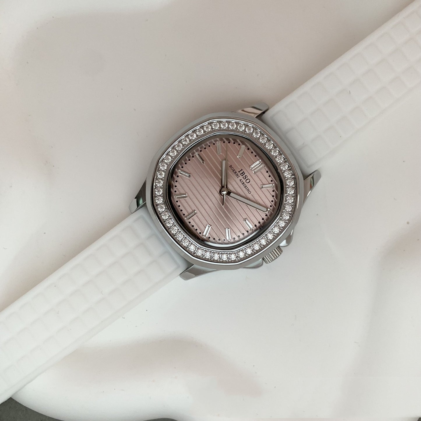 IBSO New Women's Watch Silicone Watch Women's Diamond