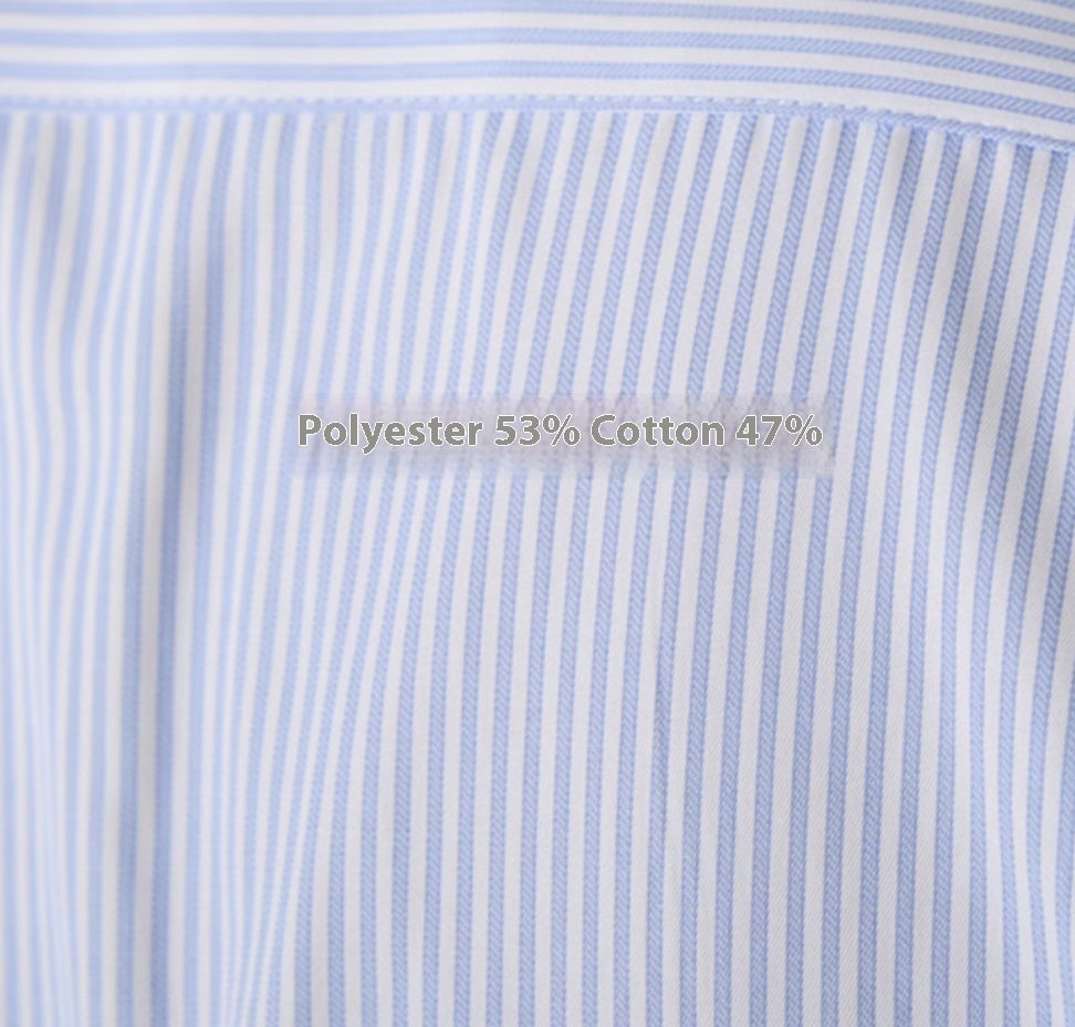 Italian Business Color Matching Pinhole Collar Non-ironing Striped Long Sleeve Shirt